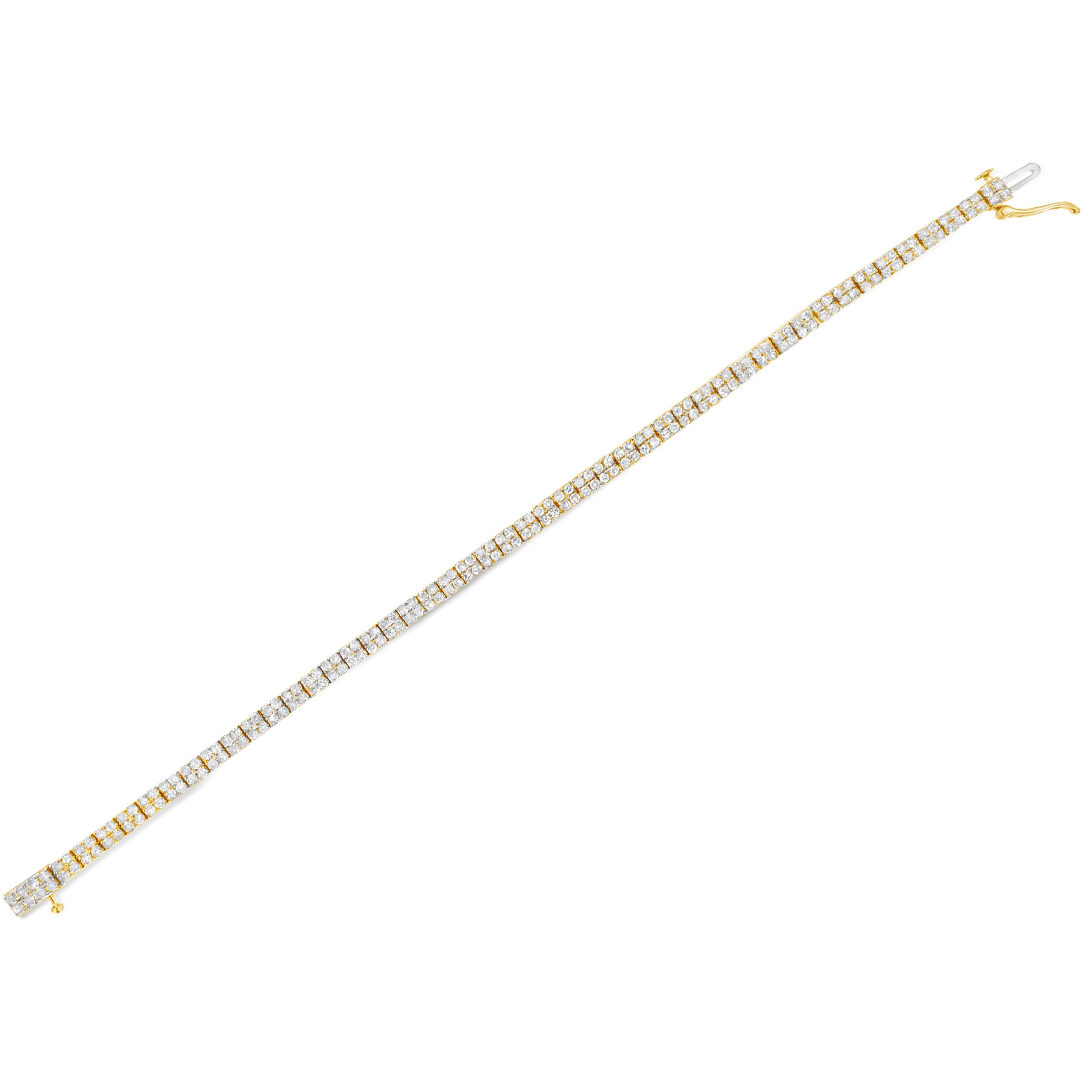 14K Yellow Gold Plated .925 Sterling Silver 3.0 Cttw Diamond Link Bracelet (K-L Color, I2-I3 Clarity) - 7.25" Bids.com