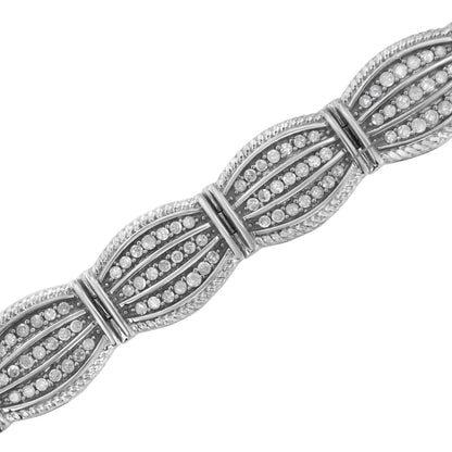 .925 Sterling Silver 3.0 Cttw Prong Set Diamond Art Deco Style Tennis Bracelet (I-J Color, I2-I3 Clarity) - 7.25" Bids.com