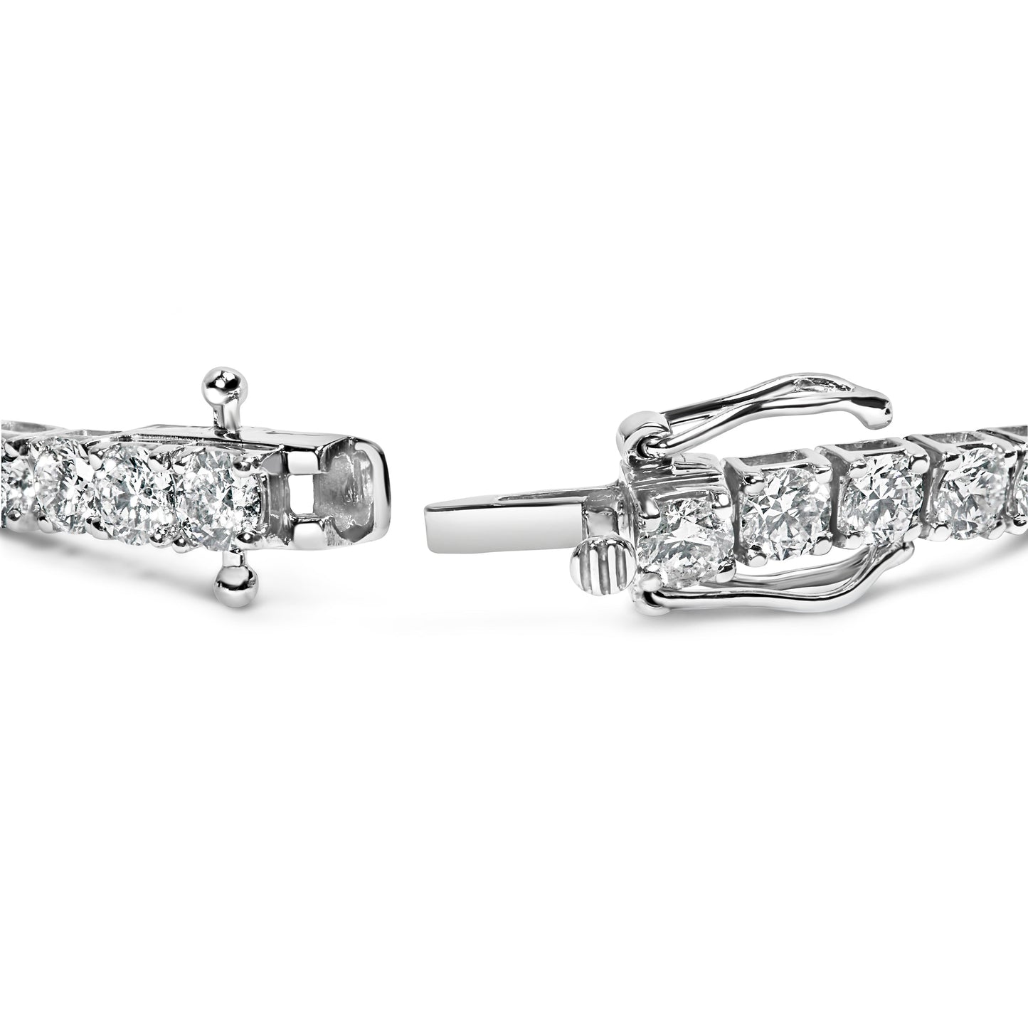 14K White Gold 5.00 Cttw Prong Set Lab Grown Round Diamond Classic Tennis Bracelet (F-G Color, VS2-SI1 Clarity) - 7.25" Bids.com