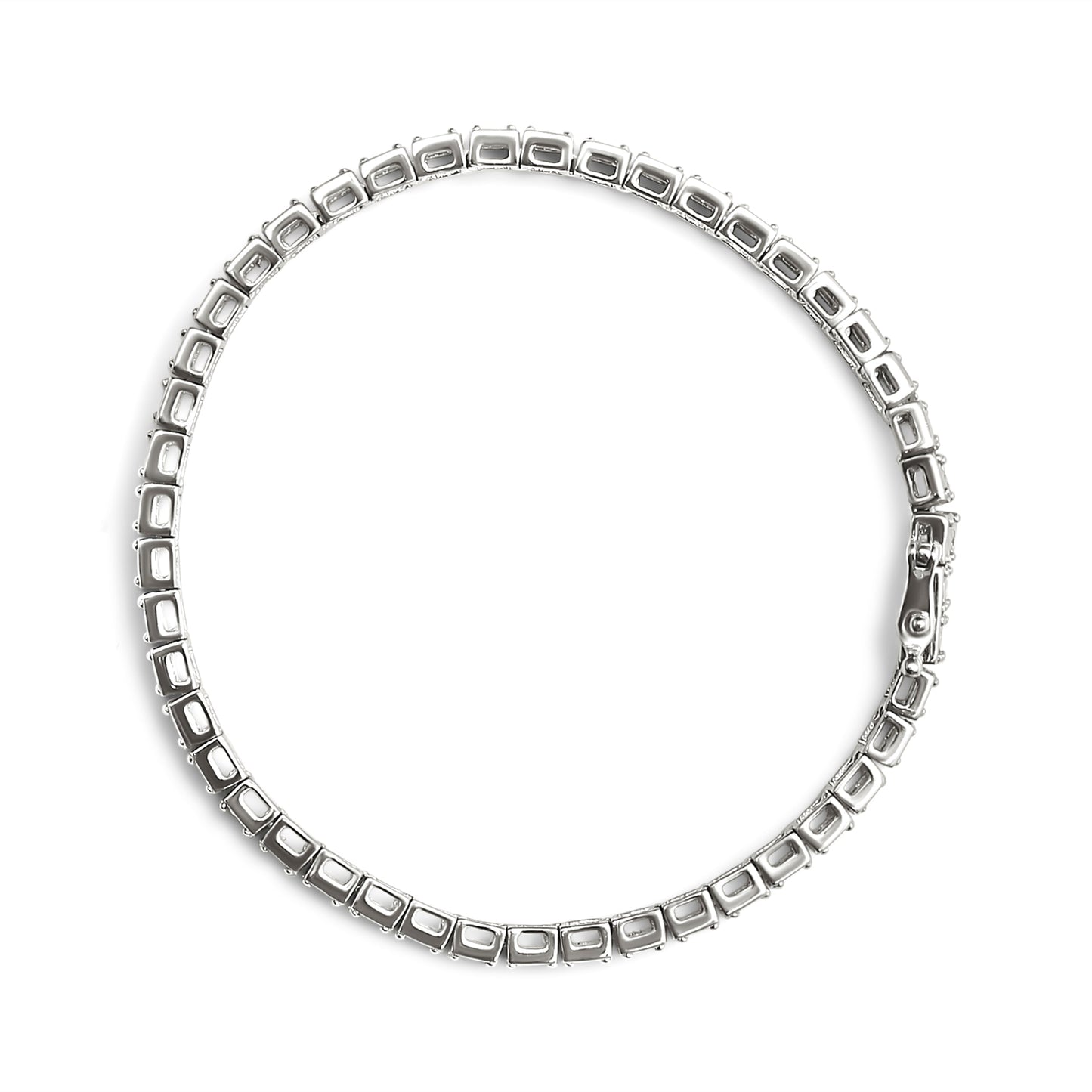 .925 Sterling Silver 1/10 Cttw Diamond 7.25" Link Bracelet (I-J Color, I2-I3 Clarity) Bids.com