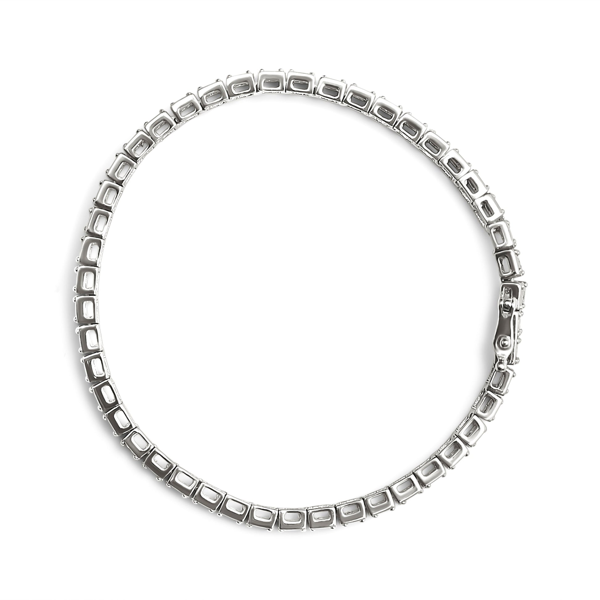 .925 Sterling Silver 1/10 Cttw Diamond 7.25" Link Bracelet (I-J Color, I2-I3 Clarity) Bids.com