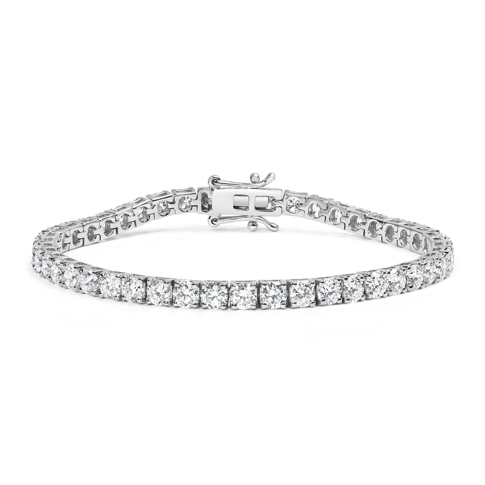 14K White Gold 2.00 Cttw Prong Set Lab Grown Round Diamond Classic Tennis Bracelet (F-G Color, VS2-SI1 Clarity) - 7.25" Bids.com