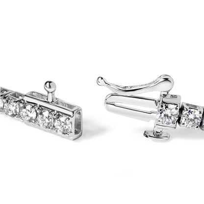14K White Gold 4.0 Cttw Classic Lab-Grown Diamond Tennis Bracelet (F-G Color, VS2-SI1 Clarity) - 7" Inches Bids.com