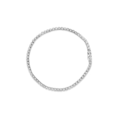 14K White Gold 4.0 Cttw Classic Lab-Grown Diamond Tennis Bracelet (F-G Color, VS2-SI1 Clarity) - 7" Inches Bids.com