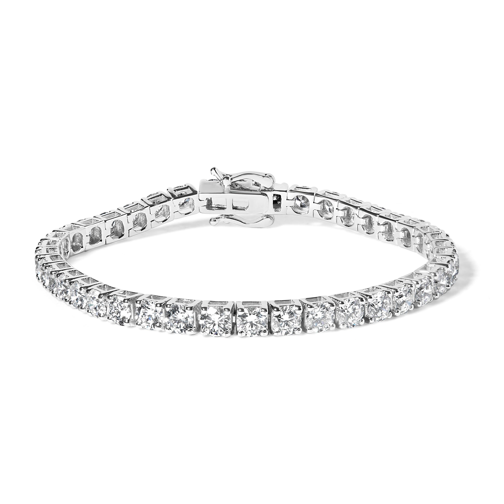 14K White Gold 2.00 Cttw Prong Set Lab Grown Round Diamond Classic Tennis Bracelet (F-G Color, VS2-SI1 Clarity) - 7.25" Bids.com