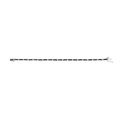 .925 Sterling Silver 3.0 Cttw Black and White Diamond Tennis Bracelet (I-J Color, I2-I3 Clarity) - 7.25" Inches Bids.com