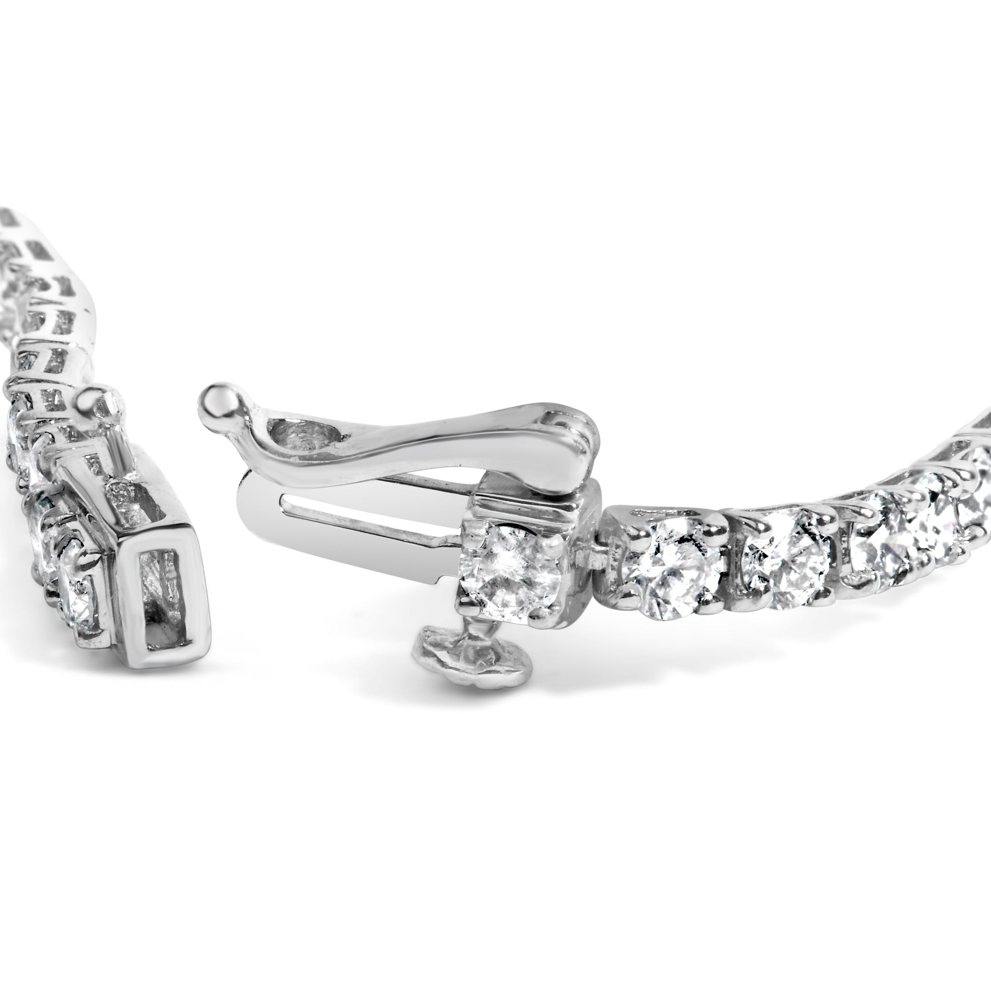 14K White Gold 5.0 Cttw Lab Grown Diamond Tennis Bracelet (F-G Color, VS1-VS2 Clarity) - 7.25" Inches Bids.com