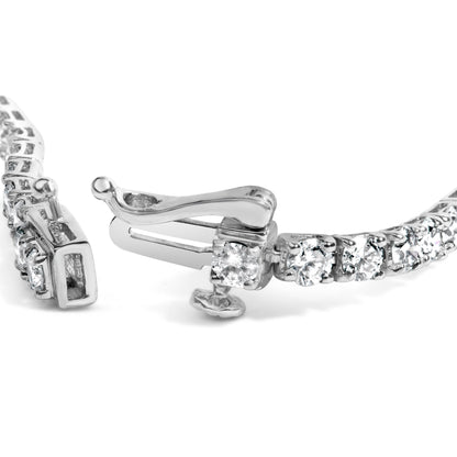 14K White Gold 5.0 Cttw Lab Grown Diamond Tennis Bracelet (F-G Color, VS1-VS2 Clarity) - 7.25" Inches Bids.com