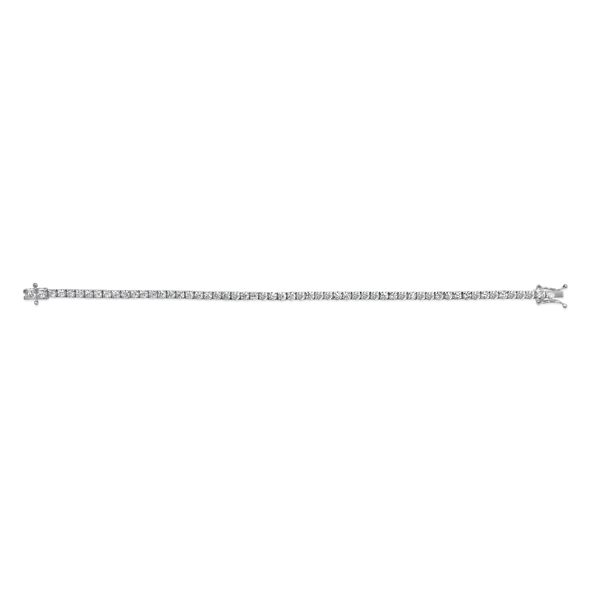 14K White Gold 5.0 Cttw Lab Grown Diamond Tennis Bracelet (F-G Color, VS1-VS2 Clarity) - 7.25" Inches Bids.com