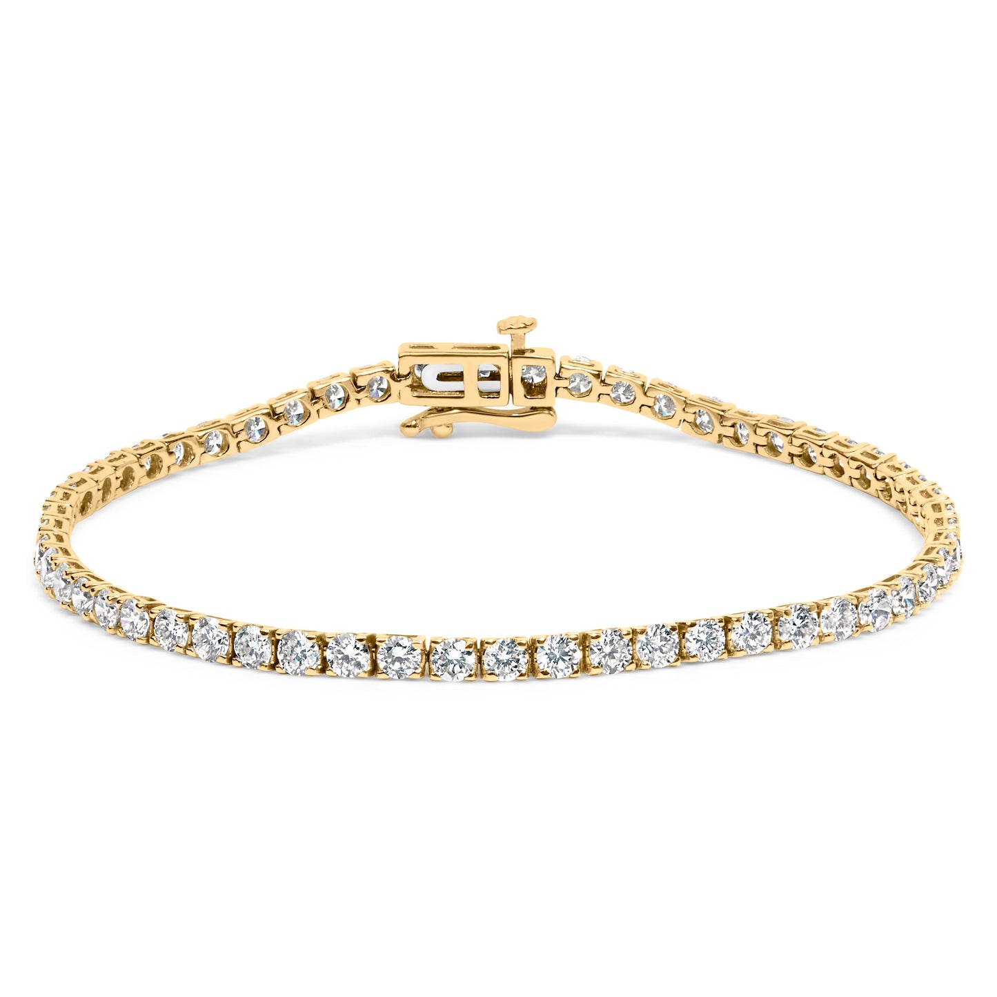 14K White Gold 5.0 Cttw Lab Grown Diamond Tennis Bracelet (F-G Color, VS1-VS2 Clarity) - 7.25" Inches Bids.com