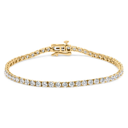 14K White Gold 5.0 Cttw Lab Grown Diamond Tennis Bracelet (F-G Color, VS1-VS2 Clarity) - 7.25" Inches Bids.com