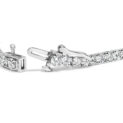 14K White Gold 6.00 Cttw Lab Grown Diamond Classic Tennis Bracelet  - 7.25" Bids.com