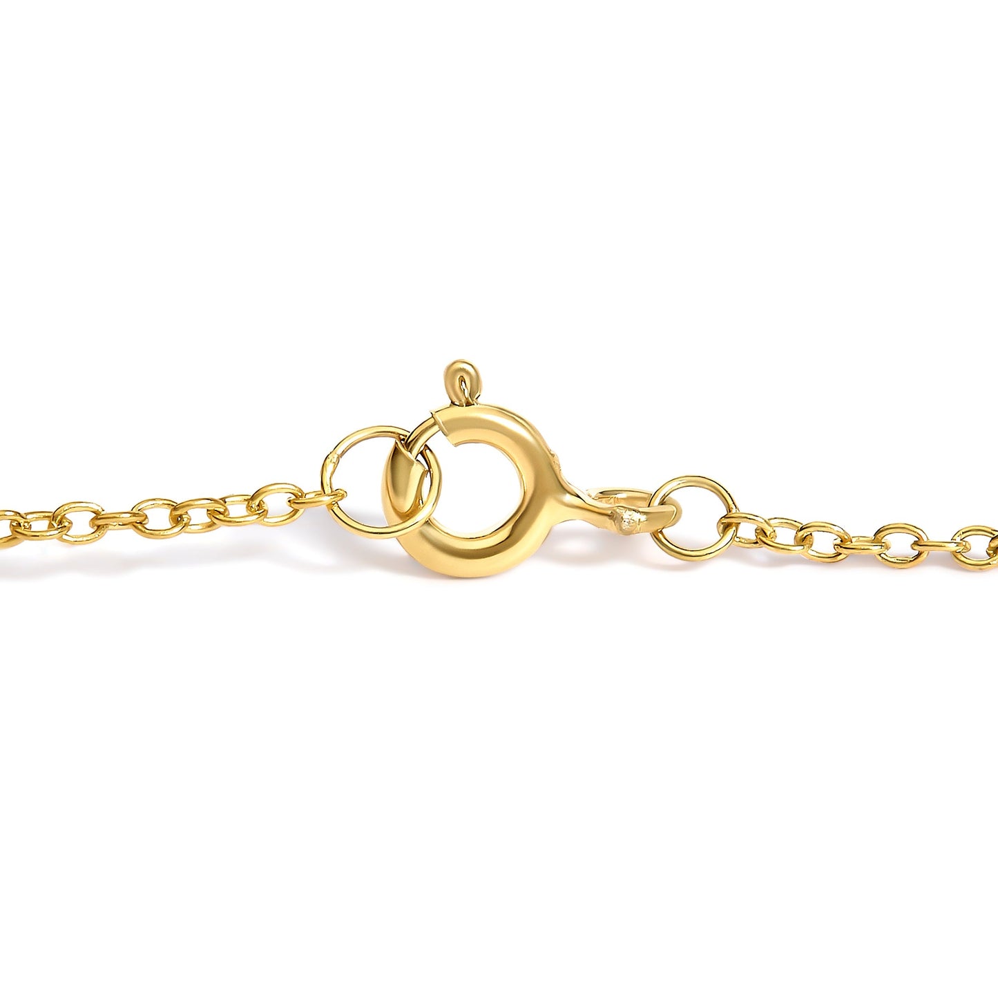 14K Yellow Gold Plated Sterling Silver 1/2 Cttw Lab Grown Diamond Rose Motif Link Bracelet Bids.com