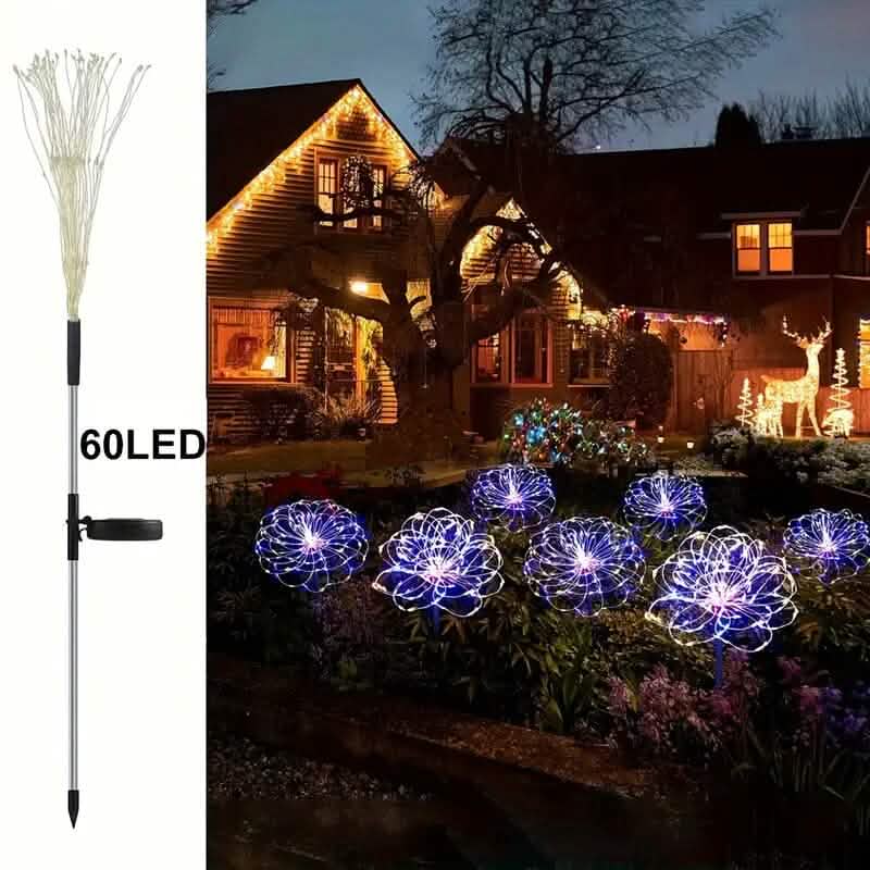 60 LED Multicolor Outdoor Solar Powered Firework Lights DailySale