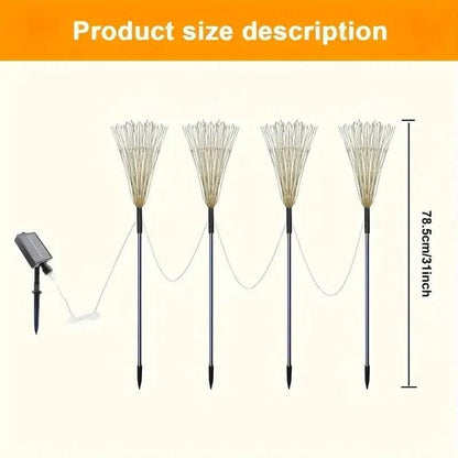 60 LED Multicolor Outdoor Solar Powered Firework Lights DailySale