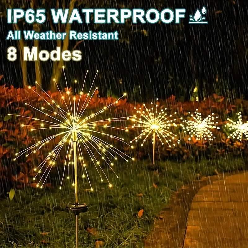 60 LED Multicolor Outdoor Solar Powered Firework Lights DailySale