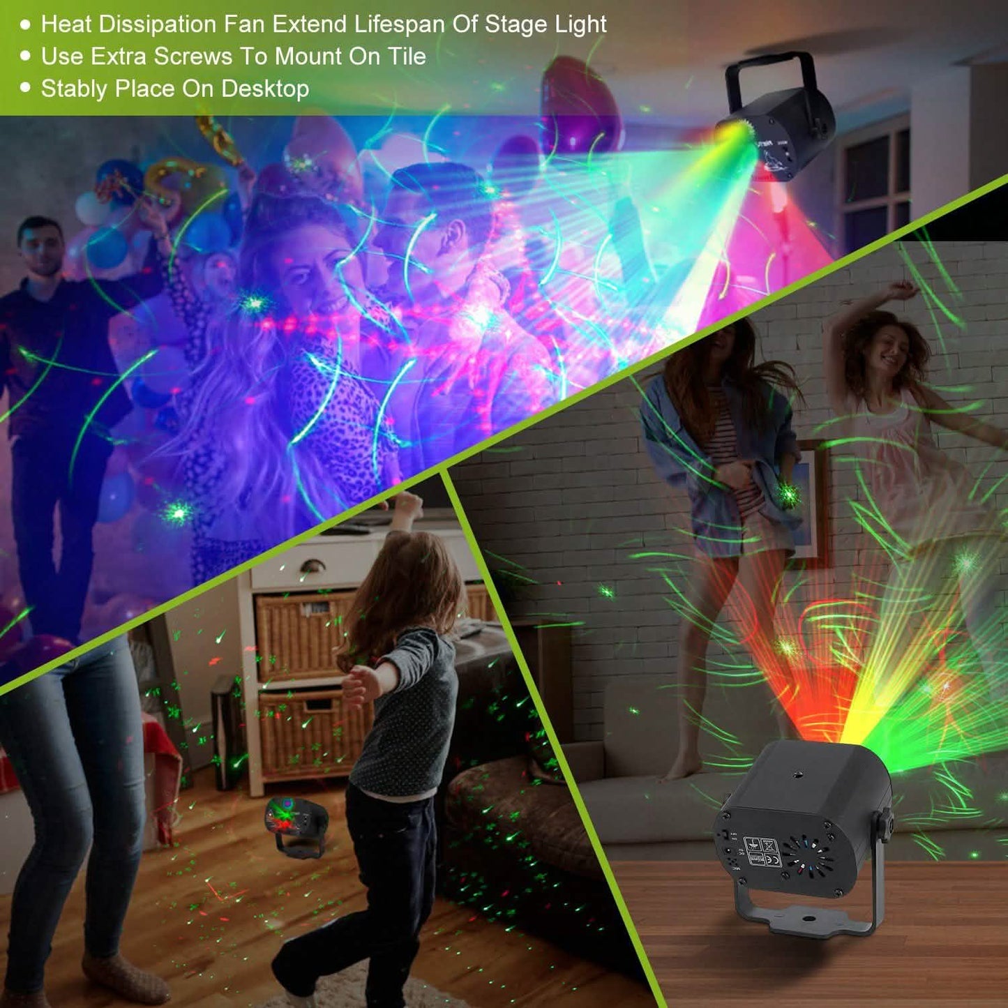60 Pattern Laser Stage Light Sound DailySale
