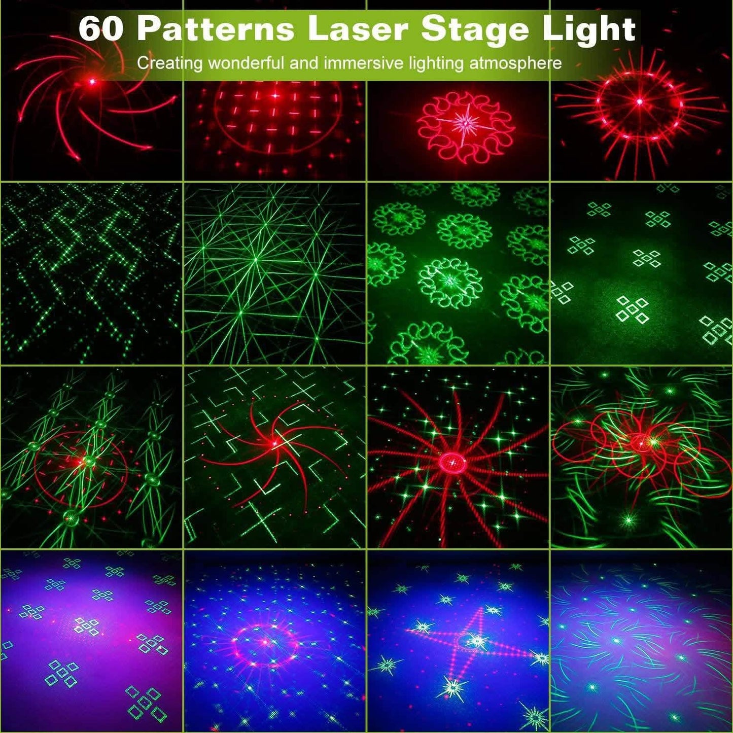 60 Pattern Laser Stage Light Sound DailySale