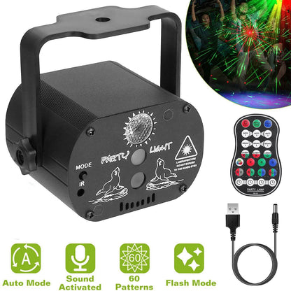 60 Pattern Laser Stage Light Sound DailySale