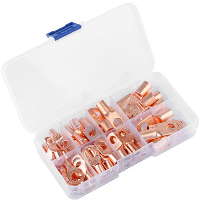 60-Piece: Battery Bare Copper Ring Lug Terminals DailySale