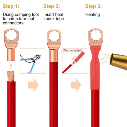 60-Piece: Battery Bare Copper Ring Lug Terminals DailySale