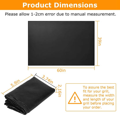 60 x 39" Under Grill Mat Folding Oil Absorbent Reusable Water Resistant DailySale