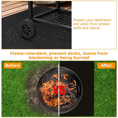 60 x 39" Under Grill Mat Folding Oil Absorbent Reusable Water Resistant DailySale
