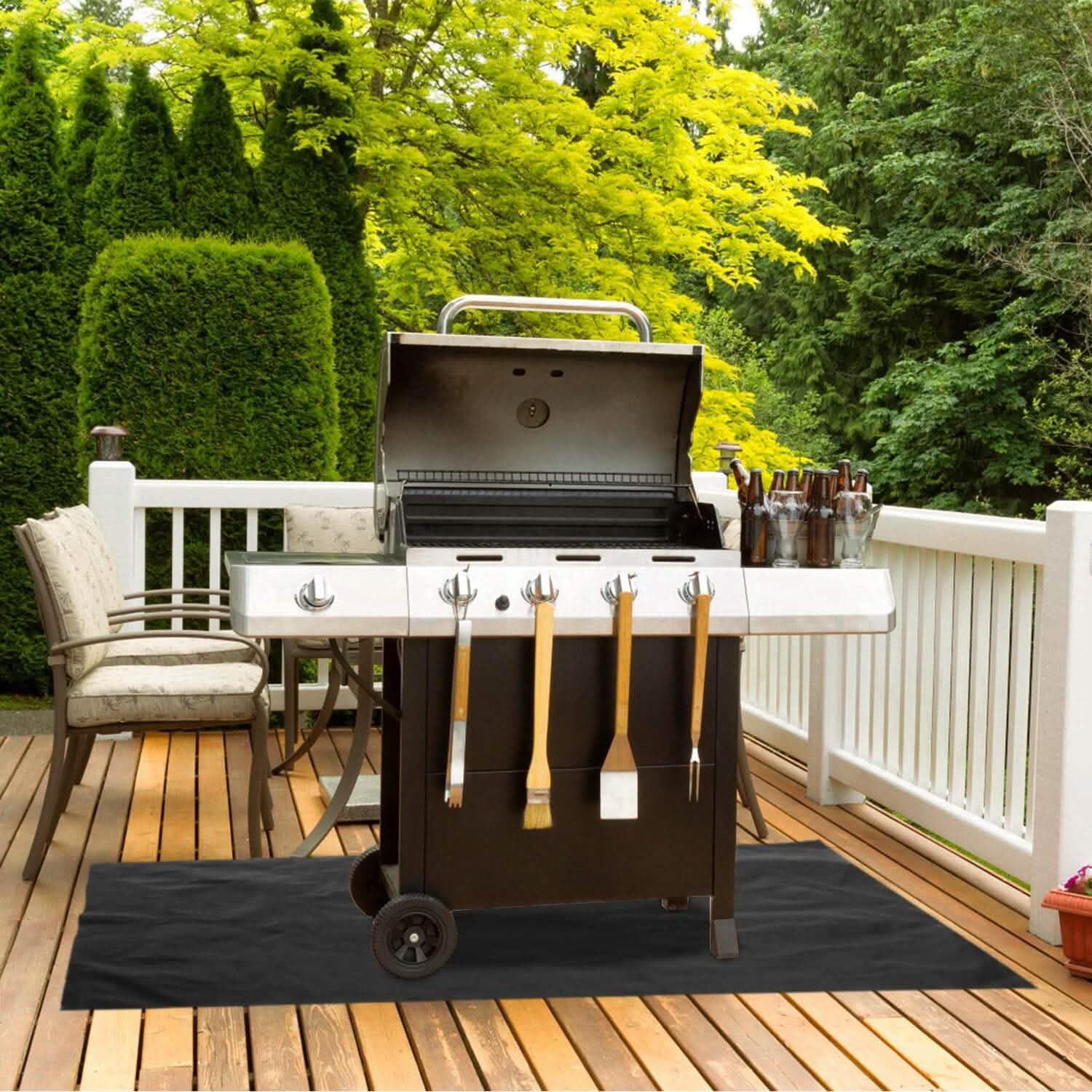 60 x 39" Under Grill Mat Folding Oil Absorbent Reusable Water Resistant DailySale