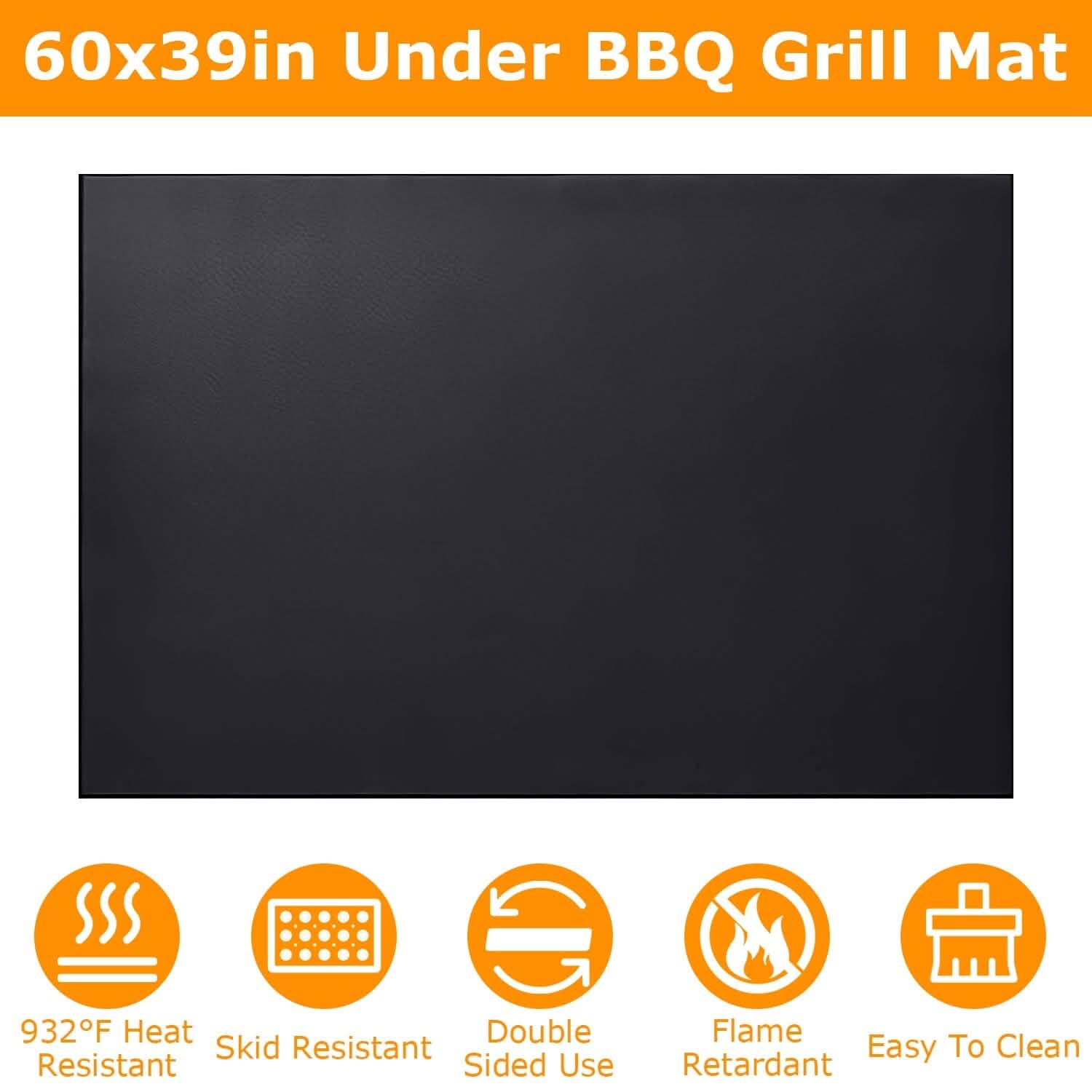 60 x 39" Under Grill Mat Folding Oil Absorbent Reusable Water Resistant DailySale