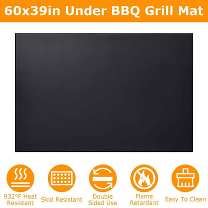 60 x 39" Under Grill Mat Folding Oil Absorbent Reusable Water Resistant DailySale