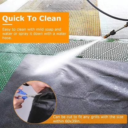 60 x 39" Under Grill Mat Folding Oil Absorbent Reusable Water Resistant DailySale