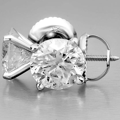 6.00 Ct Certified F VS2 Round Lab Grown Diamond 18K Stud Earrings DailySale