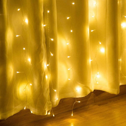 600 LED 9.8 x 19.6 FT. LED Curtain Lights with 8 Light Modes and Memory Function DailySale