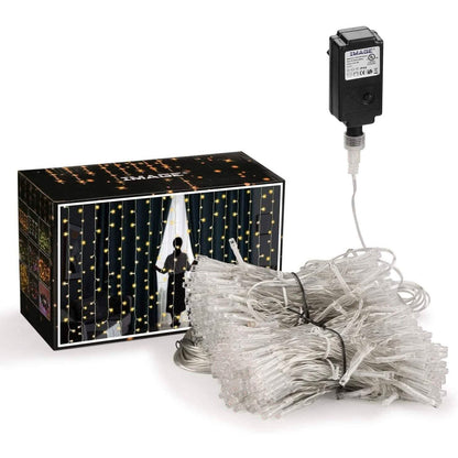 600 LED 9.8 x 19.6 FT. LED Curtain Lights with 8 Light Modes and Memory Function DailySale