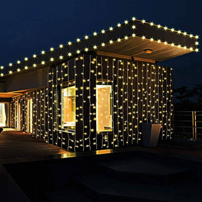 600 LED 9.8 x 19.6 FT. LED Curtain Lights with 8 Light Modes and Memory Function DailySale