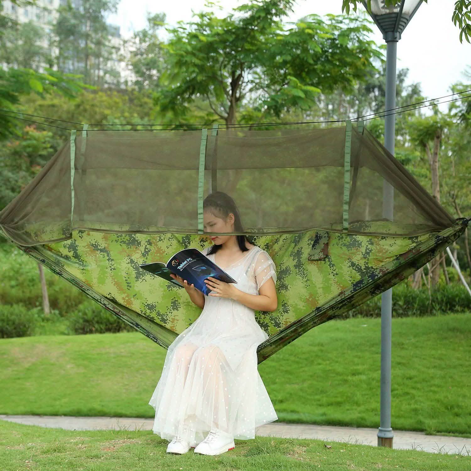 600lbs Load 2 Persons Hammock with Mosquito Net DailySale