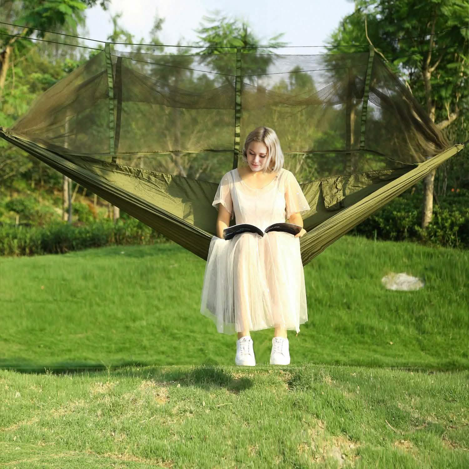 600lbs Load 2 Persons Hammock with Mosquito Net DailySale