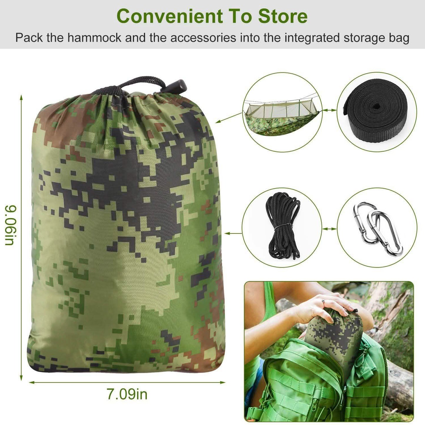 600lbs Load 2 Persons Hammock with Mosquito Net DailySale