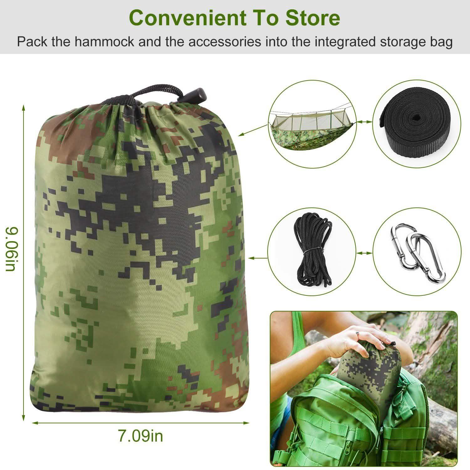 600lbs Load 2 Persons Hammock with Mosquito Net DailySale