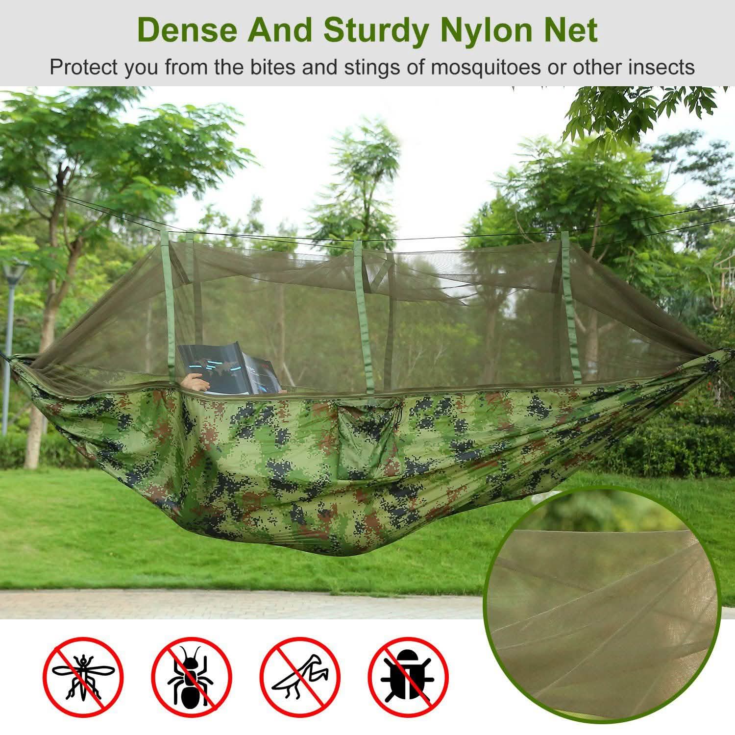 600lbs Load 2 Persons Hammock with Mosquito Net DailySale