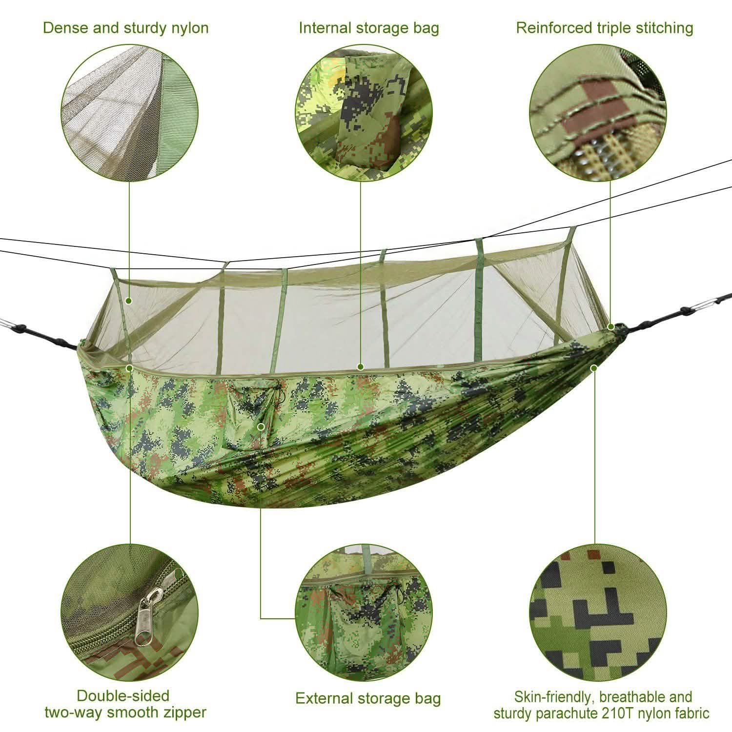 600lbs Load 2 Persons Hammock with Mosquito Net DailySale