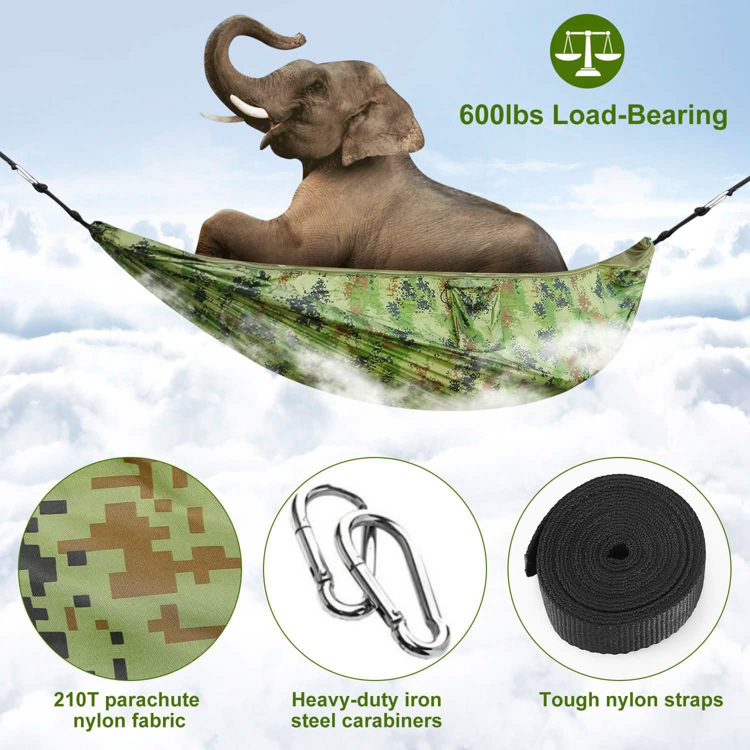 600lbs Load 2 Persons Hammock with Mosquito Net DailySale
