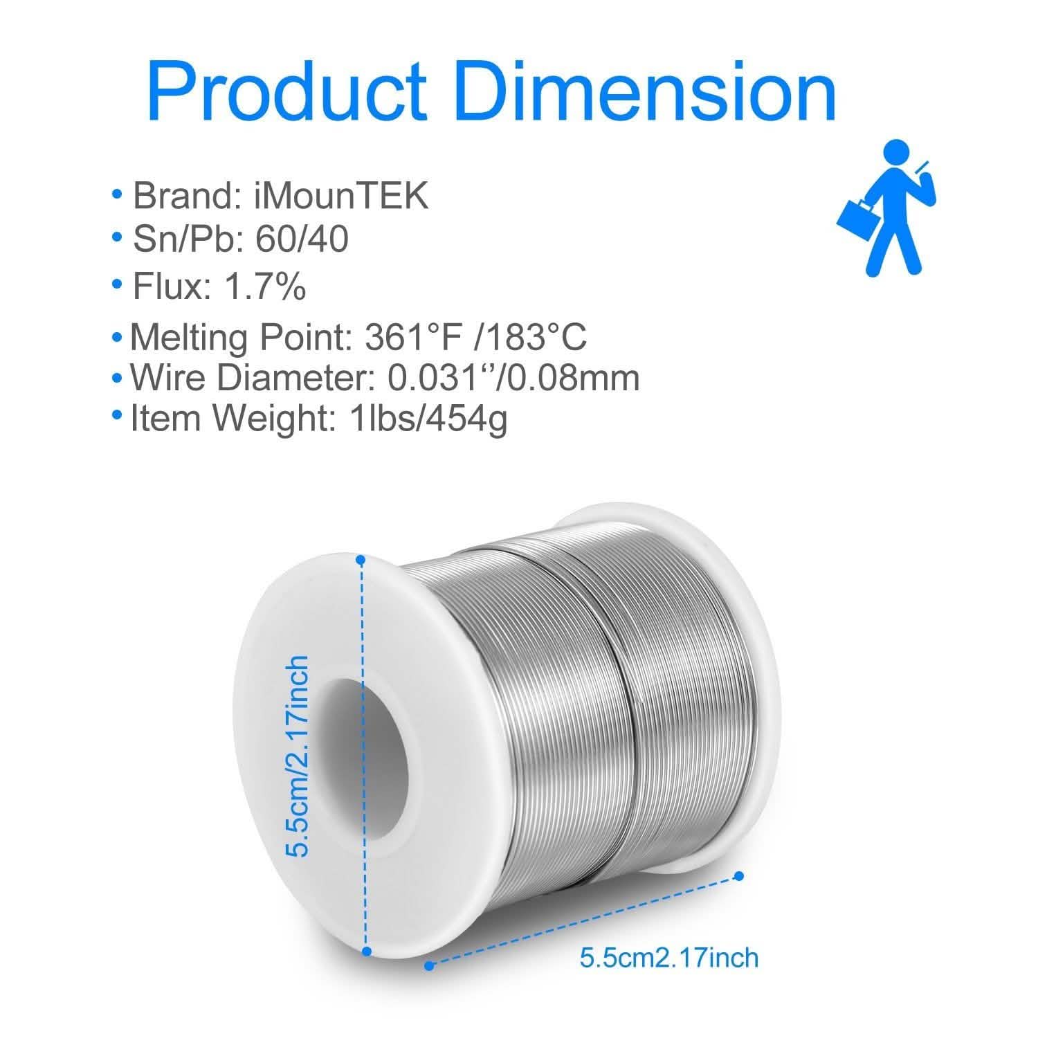 60/40 Tin Lead Rosin Core 0.8mm 1.7% Flux Electrical Solder Wire DailySale