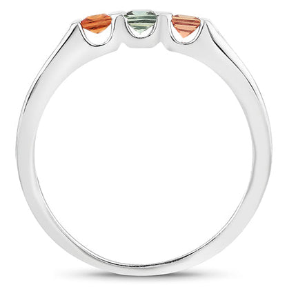0.68 Carat Genuine Multi Sapphire .925 Sterling Silver Ring Bids.com