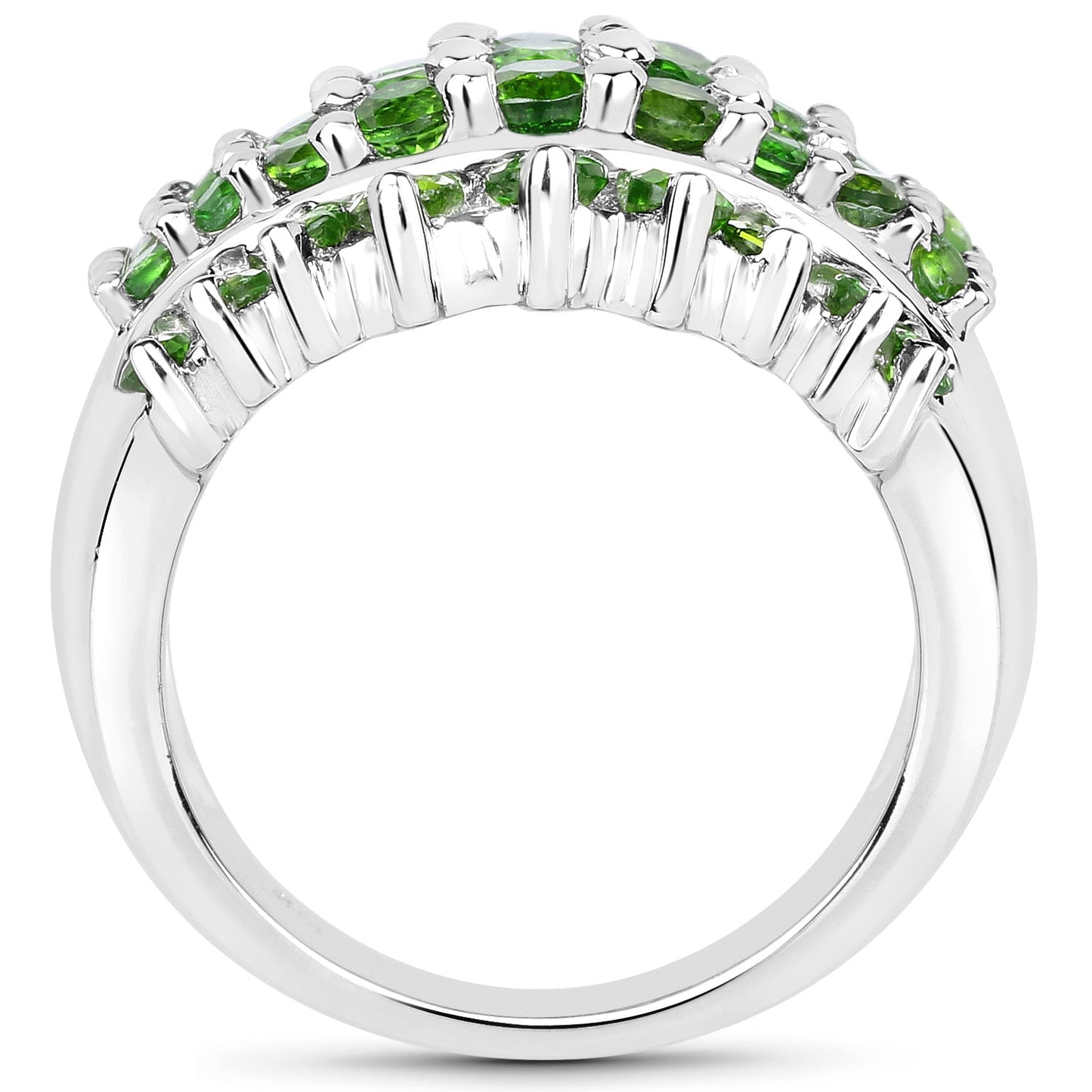 2.48 Carat Genuine Chrome Diopside .925 Sterling Silver Ring Bids.com