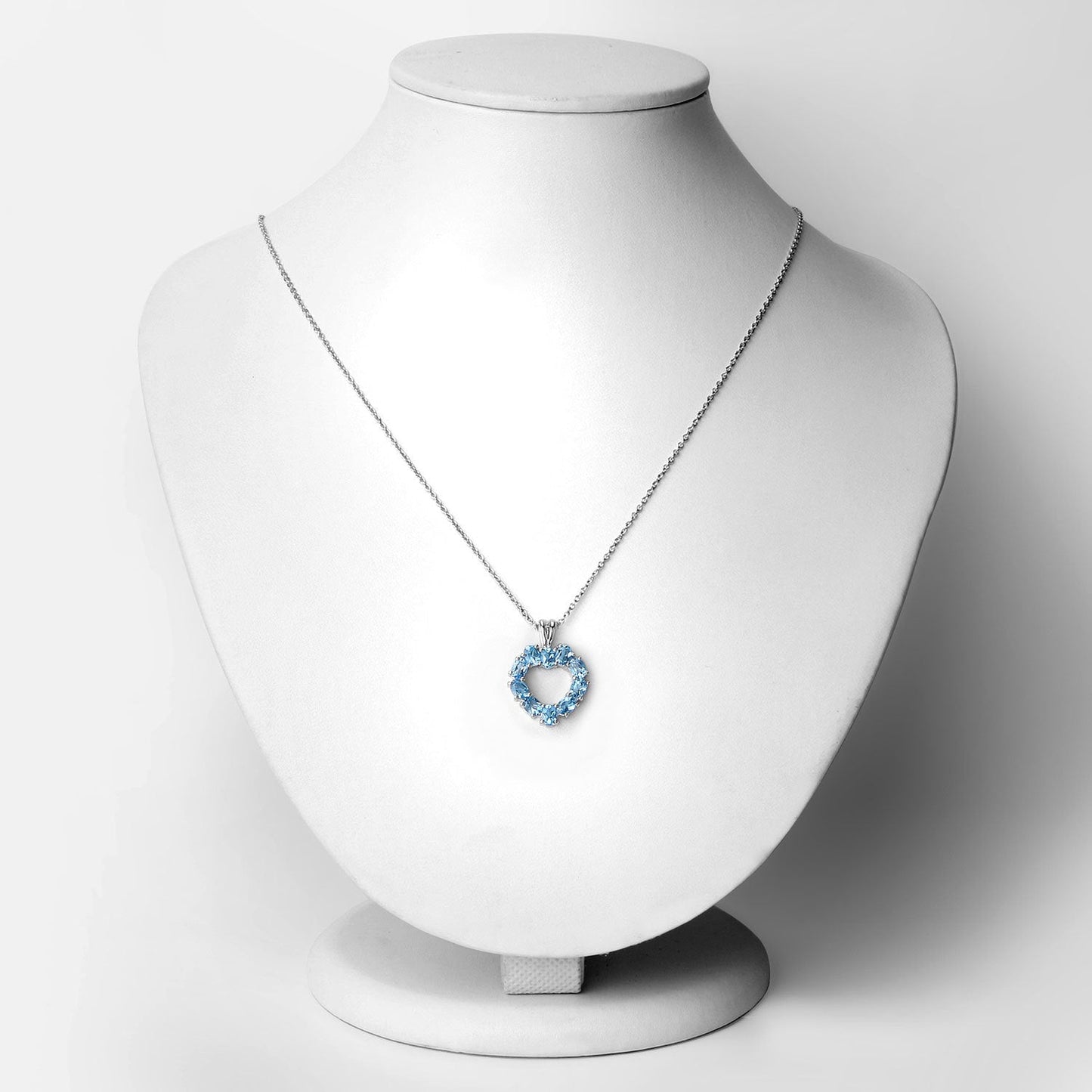 1.90 Carat Genuine Swiss Blue Topaz .925 Sterling Silver Pendant Bids.com