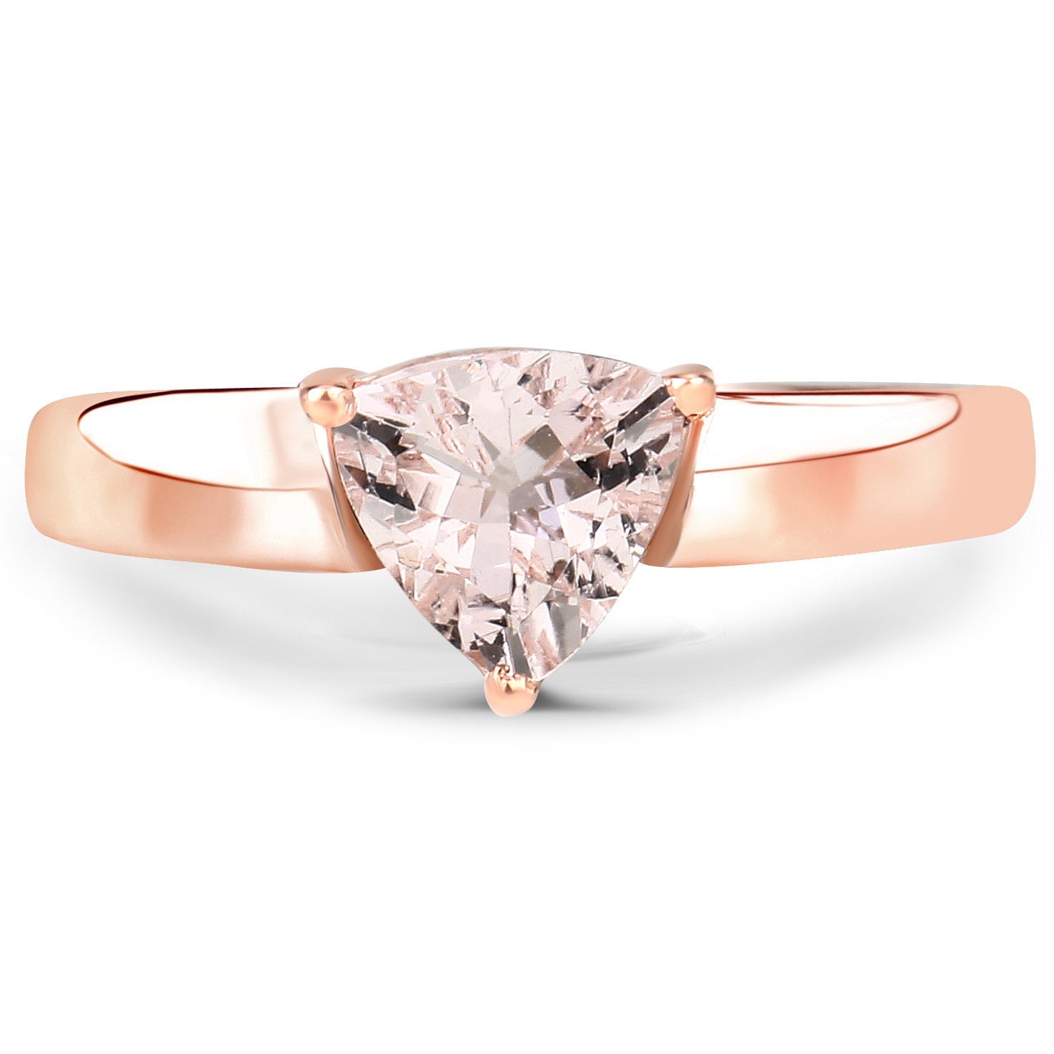 0.90 Carat Genuine Morganite .925 Sterling Silver Ring Bids.com