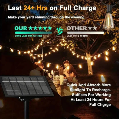 60FT Solar String Lights With USB Port & Remote Control DailySale