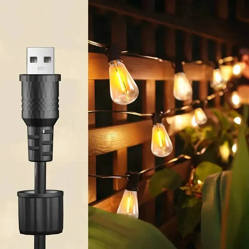 60FT Solar String Lights With USB Port & Remote Control DailySale