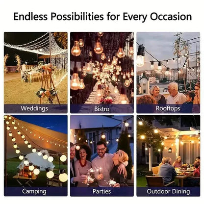 60FT Solar String Lights With USB Port & Remote Control DailySale